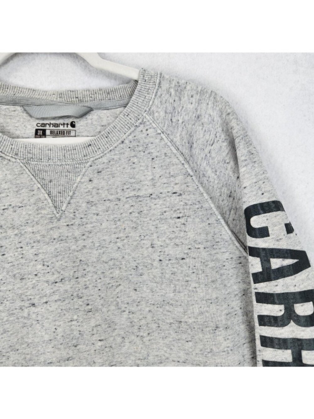 Carhartt Sweater Womens 3X 24W-26W Gray Crew Neck Sweatshirt Relaxed Fit - Picture 2 of 10